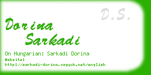 dorina sarkadi business card